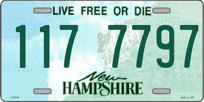 NH license plate 1177797
