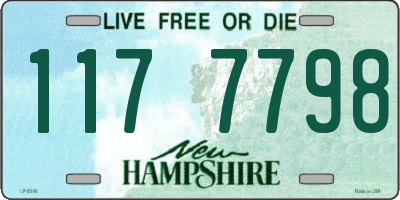 NH license plate 1177798