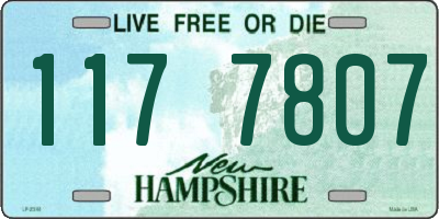 NH license plate 1177807