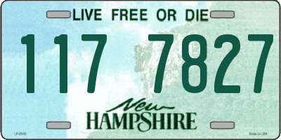 NH license plate 1177827