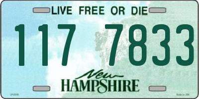 NH license plate 1177833