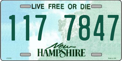 NH license plate 1177847