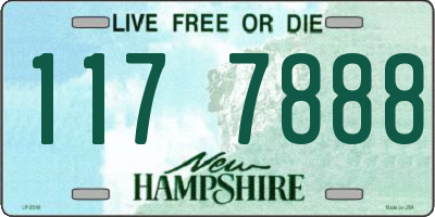 NH license plate 1177888