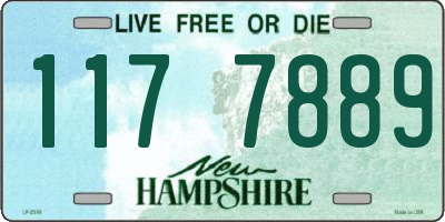NH license plate 1177889