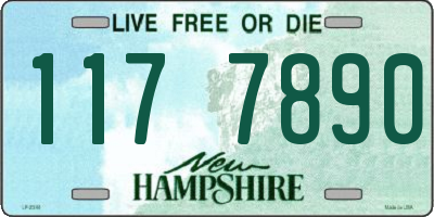 NH license plate 1177890