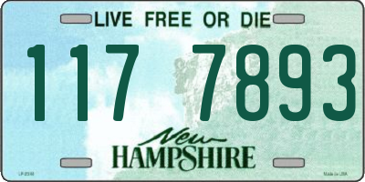 NH license plate 1177893