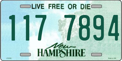 NH license plate 1177894