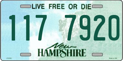 NH license plate 1177920