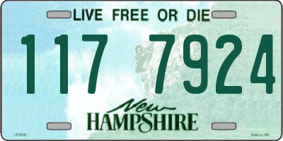 NH license plate 1177924