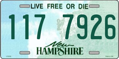 NH license plate 1177926