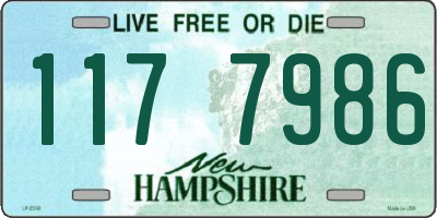 NH license plate 1177986