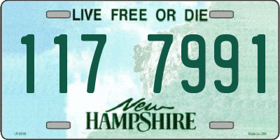NH license plate 1177991