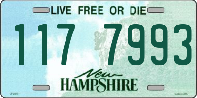 NH license plate 1177993