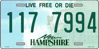 NH license plate 1177994