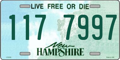 NH license plate 1177997