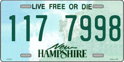NH license plate 1177998