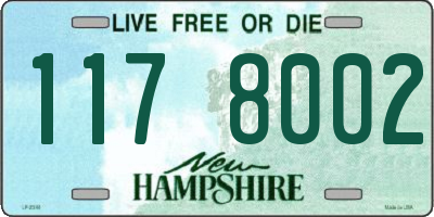 NH license plate 1178002
