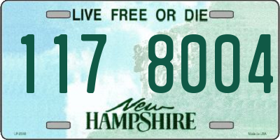 NH license plate 1178004