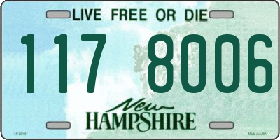 NH license plate 1178006