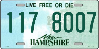 NH license plate 1178007