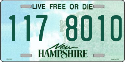 NH license plate 1178010