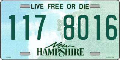 NH license plate 1178016