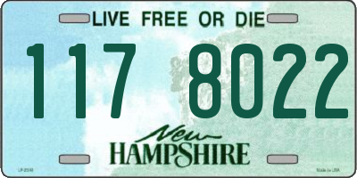 NH license plate 1178022