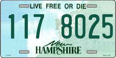 NH license plate 1178025