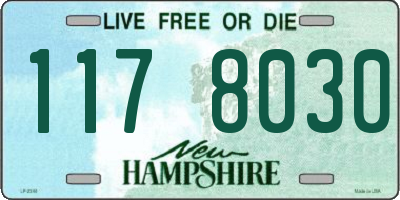 NH license plate 1178030