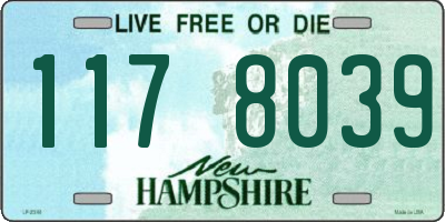 NH license plate 1178039