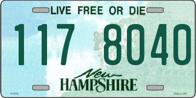 NH license plate 1178040