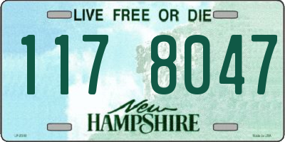 NH license plate 1178047