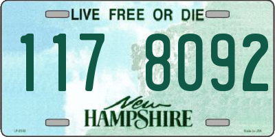 NH license plate 1178092