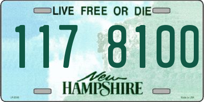 NH license plate 1178100