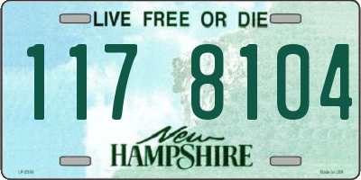 NH license plate 1178104