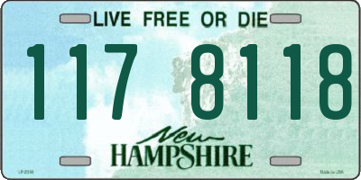 NH license plate 1178118