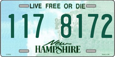NH license plate 1178172