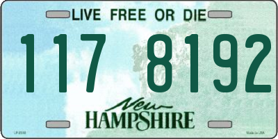 NH license plate 1178192