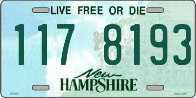 NH license plate 1178193