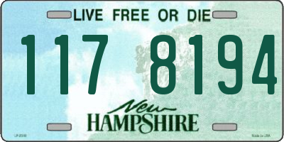 NH license plate 1178194