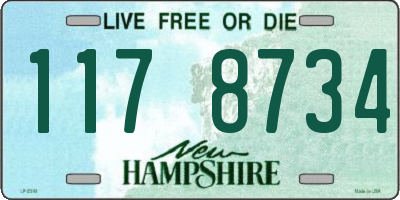 NH license plate 1178734