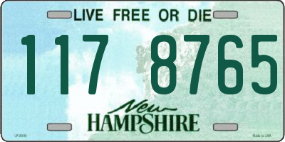 NH license plate 1178765