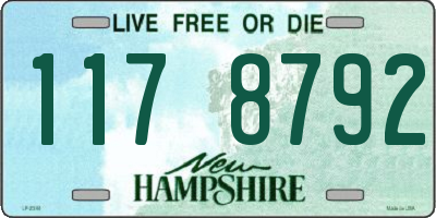 NH license plate 1178792