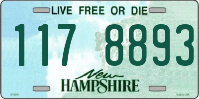 NH license plate 1178893