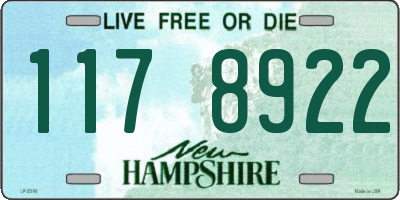 NH license plate 1178922