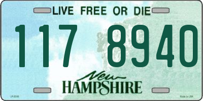 NH license plate 1178940
