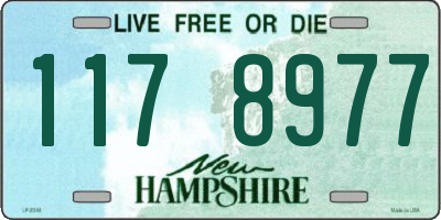 NH license plate 1178977
