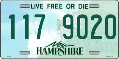 NH license plate 1179020