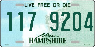 NH license plate 1179204