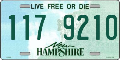 NH license plate 1179210